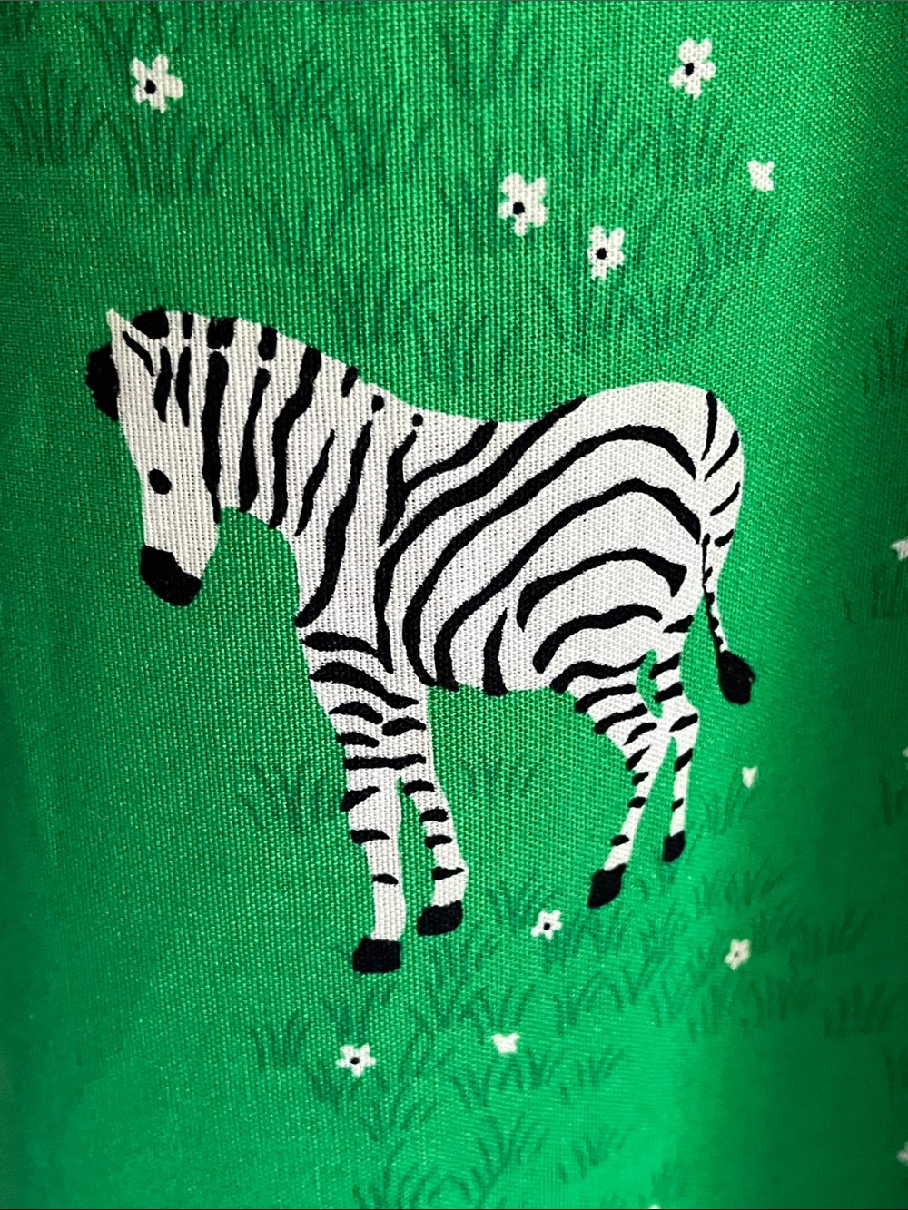 Malia Honolulu vintage Kelly green/white zebra motifs sundress size 10-runs smal - Picture 6 of 15